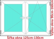Dvoukřídlá okna O+OS SOFT šířka 125 a 130cm